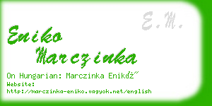 eniko marczinka business card